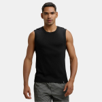 Combed Cotton Rib Round Neck Muscle T-shirt
