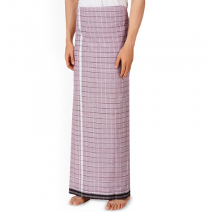 Mens Cotton Color Dhoti With Matching Border