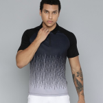 Printed Polo Collar Sports T-shirt