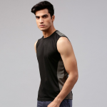 Men Black Advanced Rapid Dry Round Neck T-shirt