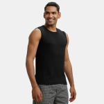 Combed Cotton Rib Round Neck Muscle T-shirt