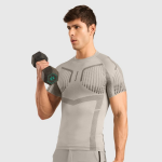 Men Abstract Printed Round Neck Compression T-shirt