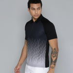 Printed Polo Collar Sports T-shirt